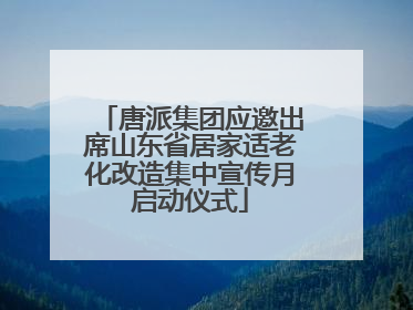 唐派集团应邀出席山东省居家适老化改造集中宣传月启动仪式