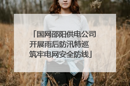 国网邵阳供电公司开展雨后防汛特巡 筑牢电网安全防线