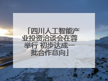 四川人工智能产业投资洽谈会在蓉举行 初步达成一批合作意向