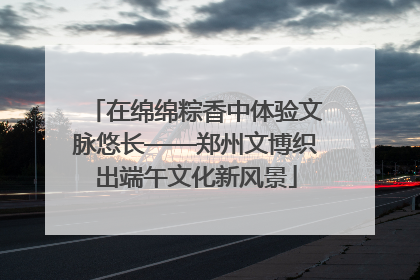在绵绵粽香中体验文脉悠长——郑州文博织出端午文化新风景