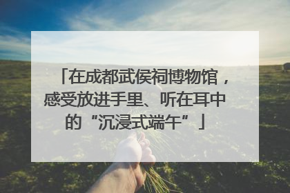 在成都武侯祠博物馆，感受放进手里、听在耳中的“沉浸式端午”