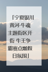 宁夏银川黄河·牛魂主题街区开街 牛王争霸赛点燃假日氛围