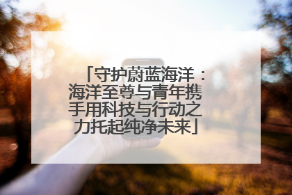 守护蔚蓝海洋：海洋至尊与青年携手用科技与行动之力托起纯净未来