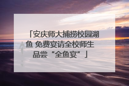 安庆师大捕捞校园湖鱼 免费宴请全校师生品尝“全鱼宴”