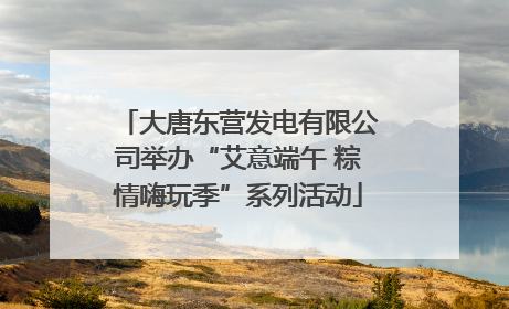大唐东营发电有限公司举办“艾意端午 粽情嗨玩季”系列活动
