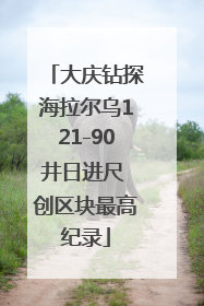 大庆钻探海拉尔乌121-90井日进尺 创区块最高纪录