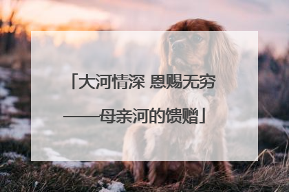 大河情深 恩赐无穷——母亲河的馈赠