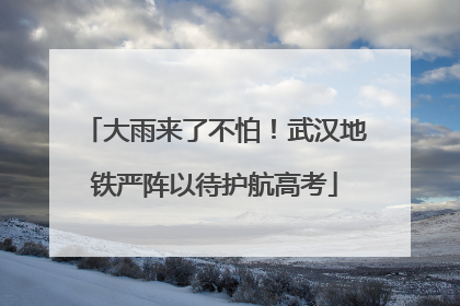 大雨来了不怕！武汉地铁严阵以待护航高考