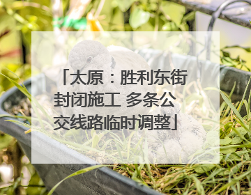 太原：胜利东街封闭施工 多条公交线路临时调整