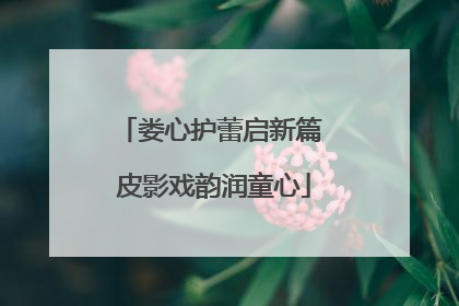 娄心护蕾启新篇 皮影戏韵润童心