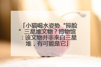 小猫喝水姿势“撞脸”三星堆文物？博物馆：该文物并非来自三星堆，有可能是它