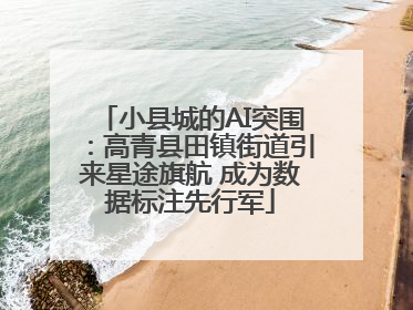 小县城的AI突围：高青县田镇街道引来星途旗航 成为数据标注先行军