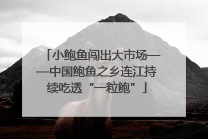 小鲍鱼闯出大市场——中国鲍鱼之乡连江持续吃透“一粒鲍”
