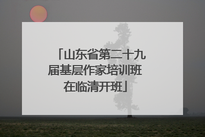 山东省第二十九届基层作家培训班在临清开班