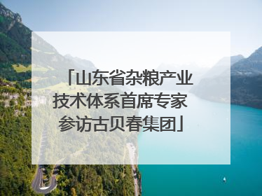 山东省杂粮产业技术体系首席专家参访古贝春集团