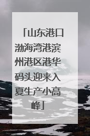 山东港口渤海湾港滨州港区港华码头迎来入夏生产小高峰