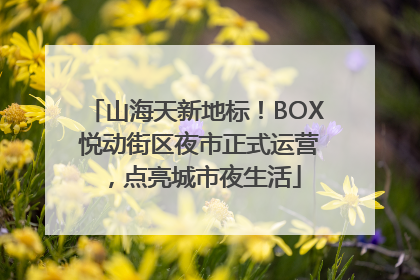 山海天新地标！BOX 悦动街区夜市正式运营，点亮城市夜生活