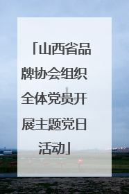山西省品牌协会组织全体党员开展主题党日活动