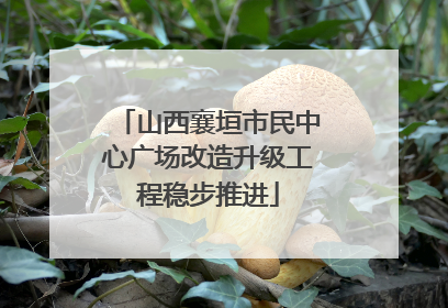 山西襄垣市民中心广场改造升级工程稳步推进