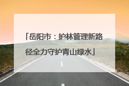 岳阳市：护林管理新路径全力守护青山绿水