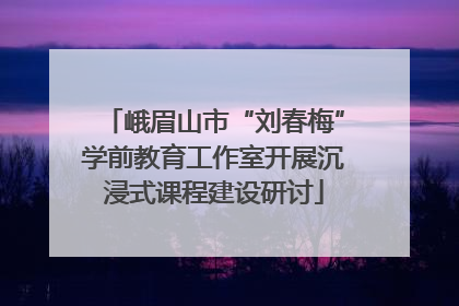 峨眉山市“刘春梅”学前教育工作室开展沉浸式课程建设研讨