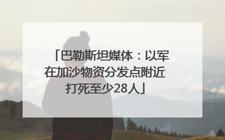 巴勒斯坦媒体：以军在加沙物资分发点附近打死至少28人