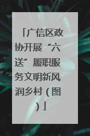 广信区政协开展“六送”履职服务文明新风润乡村（图）