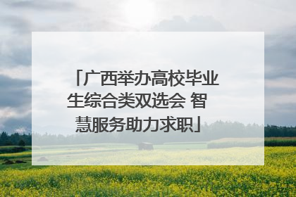 广西举办高校毕业生综合类双选会 智慧服务助力求职