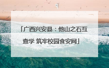广西兴安县：他山之石互查学 筑牢校园食安网