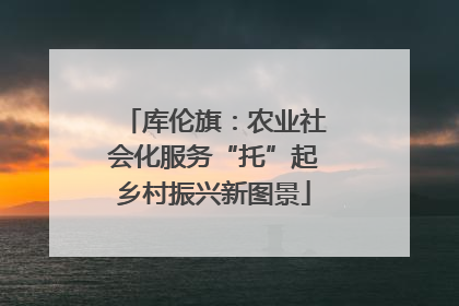 库伦旗：农业社会化服务“托”起乡村振兴新图景