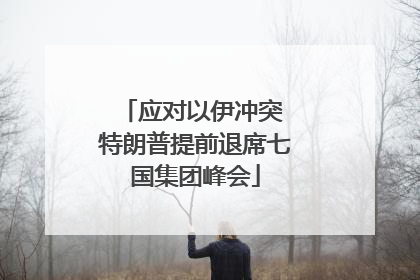 应对以伊冲突 特朗普提前退席七国集团峰会