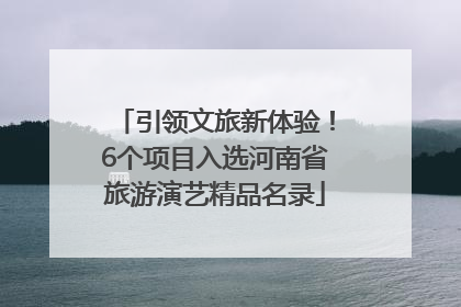 引领文旅新体验！6个项目入选河南省旅游演艺精品名录