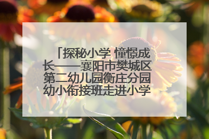 探秘小学 憧憬成长——襄阳市樊城区第二幼儿园衡庄分园幼小衔接班走进小学开展参观体验活动