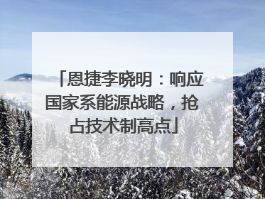 恩捷李晓明：响应国家系能源战略，抢占技术制高点