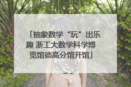 抽象数学“玩”出乐趣 浙工大数学科学博览馆德高分馆开馆