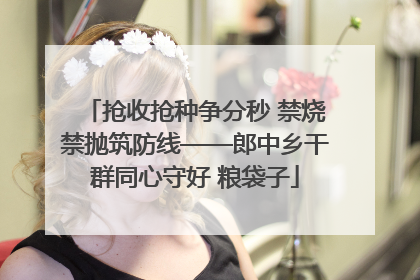 抢收抢种争分秒 禁烧禁抛筑防线——郎中乡干群同心守好 粮袋子