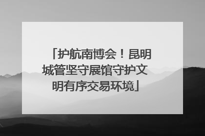 护航南博会！昆明城管坚守展馆守护文明有序交易环境
