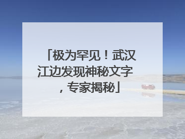 极为罕见！武汉江边发现神秘文字，专家揭秘