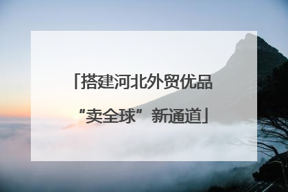 搭建河北外贸优品“卖全球”新通道