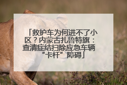 救护车为何进不了小区？内蒙古扎鲁特旗：查清症结扫除应急车辆“卡杆”障碍