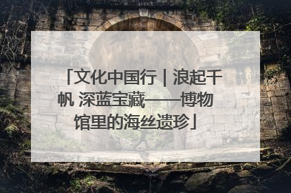 文化中国行｜浪起千帆 深蓝宝藏——博物馆里的海丝遗珍