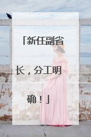 新任副省长，分工明确！