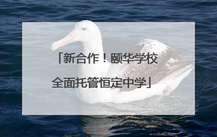 新合作！颐华学校全面托管恒定中学