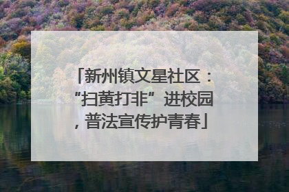 新州镇文星社区：“扫黄打非”进校园，普法宣传护青春