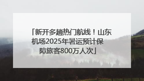 新开多趟热门航线！山东机场2025年暑运预计保障旅客800万人次
