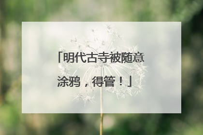 明代古寺被随意涂鸦，得管！