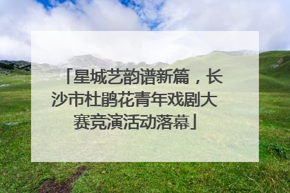 星城艺韵谱新篇，长沙市杜鹃花青年戏剧大赛竞演活动落幕