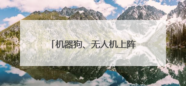 机器狗、无人机上阵！深圳福田举办综合应急演练护航十五运会