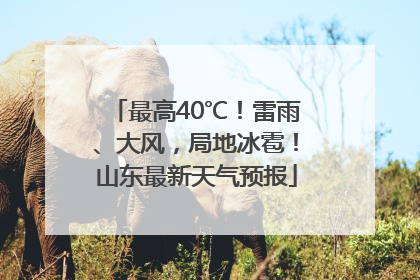 最高40℃！雷雨、大风，局地冰雹！山东最新天气预报