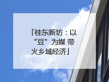 桂东新坊：以“豆”为媒 带火乡域经济